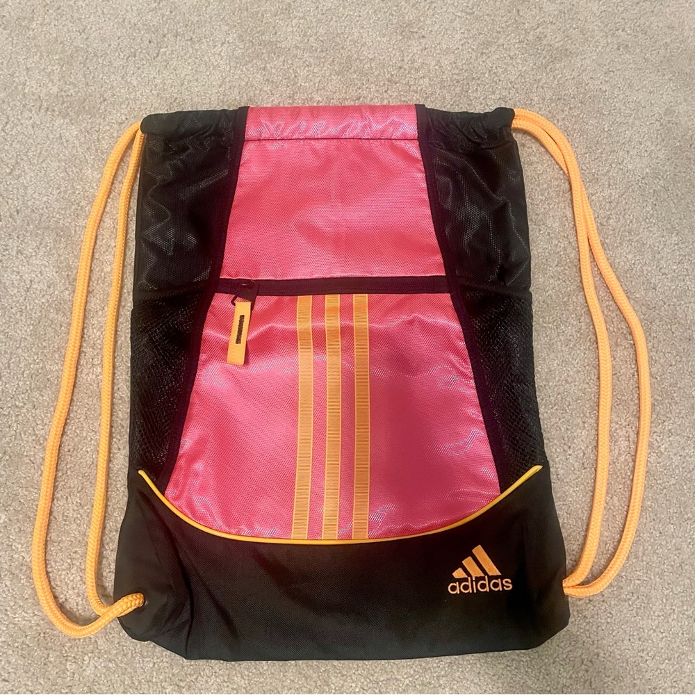 Adidas Pink Drawstring Slingpack Bag